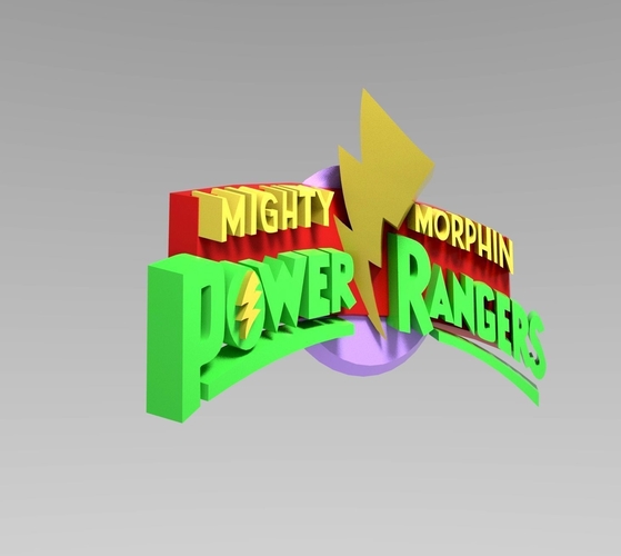 Power Rangers All Logos 3D Print 511257