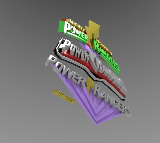 Power Rangers All Logos 3D Print 511259