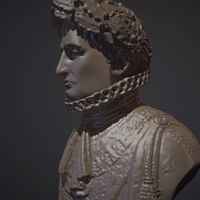 Napoleon bust Printable and PBR  - Thumbnail 8