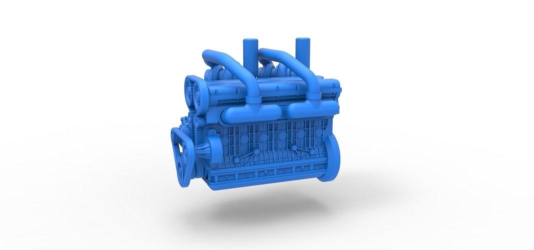 Twin Turbo straight-six engine Version 2 Scale 1:25 3D Print 511475