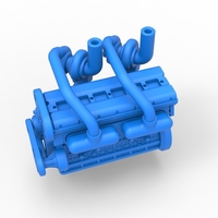 Twin Turbo straight-six engine Version 2 Scale 1:25 - Thumbnail 2