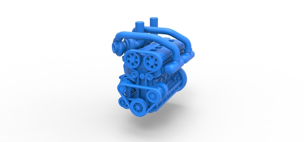 Twin Turbo straight-six engine Version 2 Scale 1:25 3D Print 511477