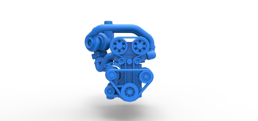 Twin Turbo straight-six engine Version 2 Scale 1:25 3D Print 511478