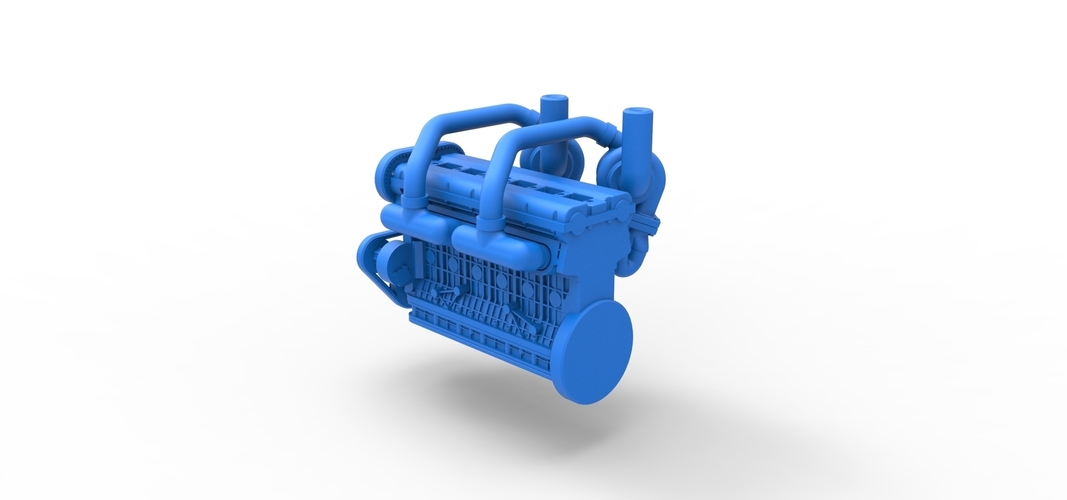 Twin Turbo straight-six engine Version 2 Scale 1:25 3D Print 511483