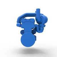 Twin Turbo straight-six engine Version 2 Scale 1:25 - Thumbnail 11