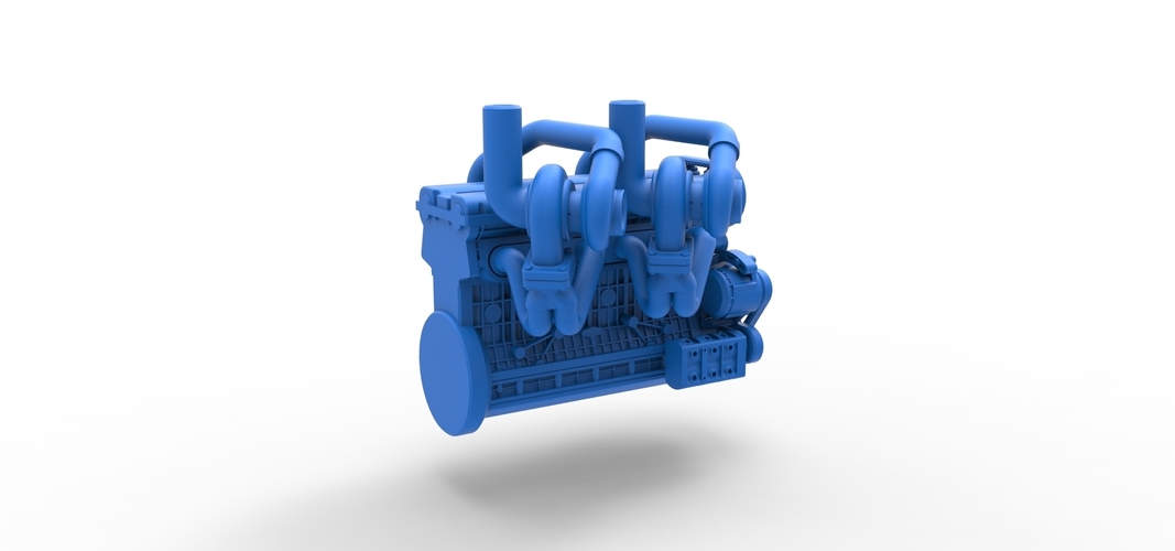 Twin Turbo straight-six engine Version 2 Scale 1:25 3D Print 511487