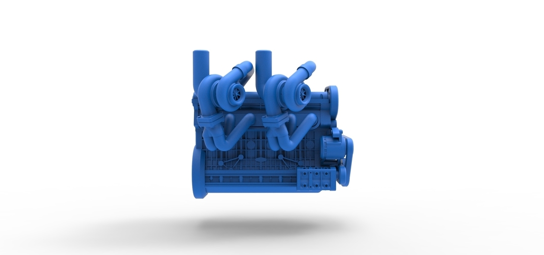 Twin Turbo straight-six engine Version 2 Scale 1:25 3D Print 511488