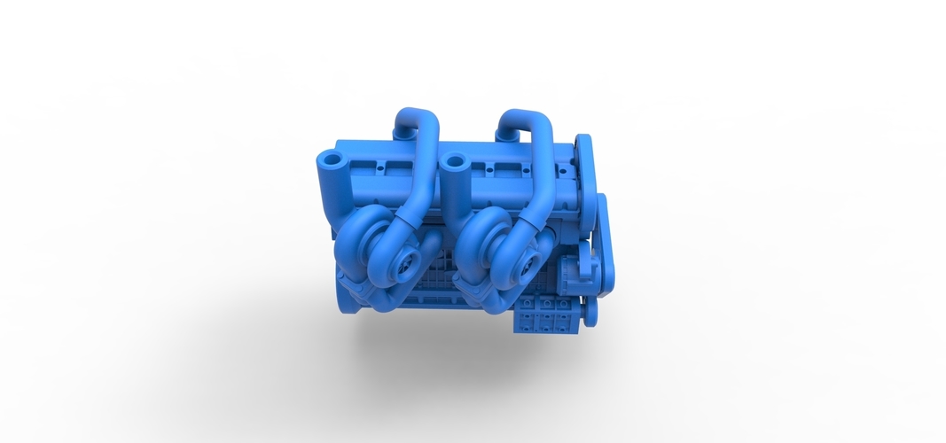 Twin Turbo straight-six engine Version 2 Scale 1:25 3D Print 511489