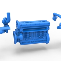 Twin Turbo straight-six engine Version 2 Scale 1:25 - Thumbnail 17