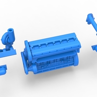 Twin Turbo straight-six engine Version 2 Scale 1:25 - Thumbnail 18