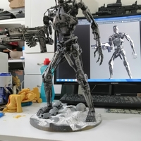 Terminator T-800 Endoskeleton Rekvizit 3D print model - Thumbnail 12