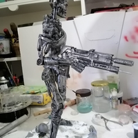 Terminator T-800 Endoskeleton Rekvizit 3D print model - Thumbnail 13