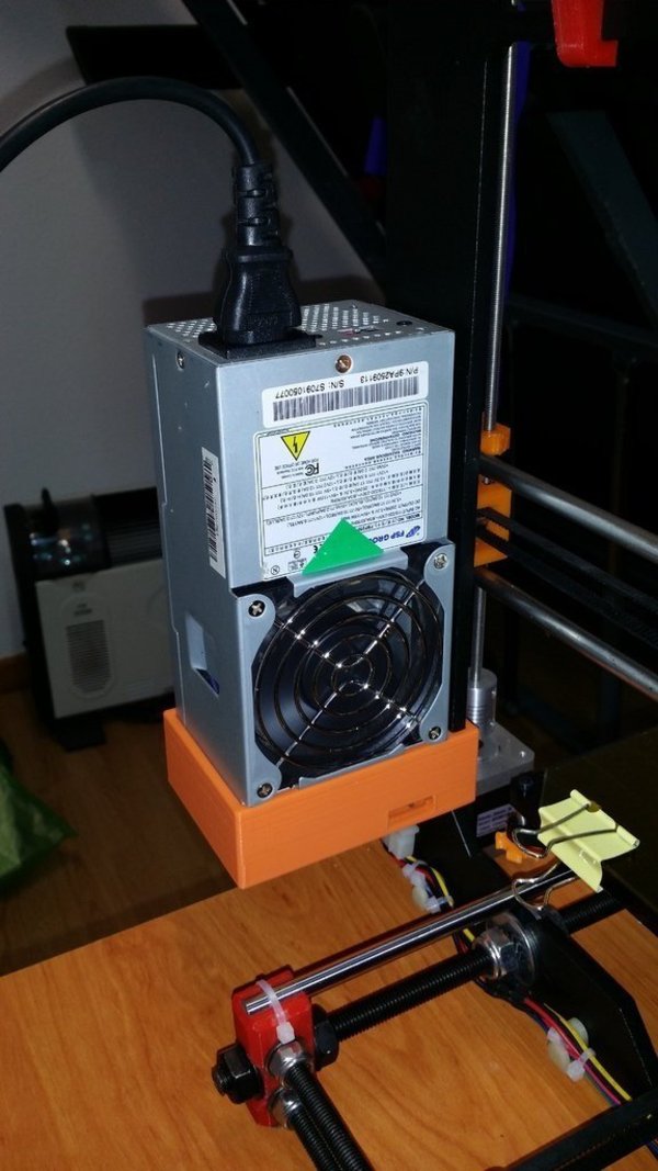 Power supply holder for Prusa I3 with 6mm aluminium frame