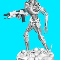 Terminator T-800 Endoskeleton Rekvizit T2 - Thumbnail 7