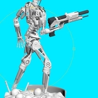 Terminator T-800 Endoskeleton Rekvizit T2 - Thumbnail 10