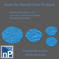 Small Marvel Crisis Protocol Bases 3D Printing 511636