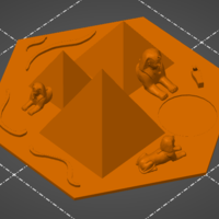 Small Egyptian Desert Hexagon for CATAN 3D Printing 511693