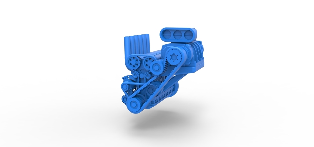  Supercharged straight-six engine 1:25 3D Print 511735