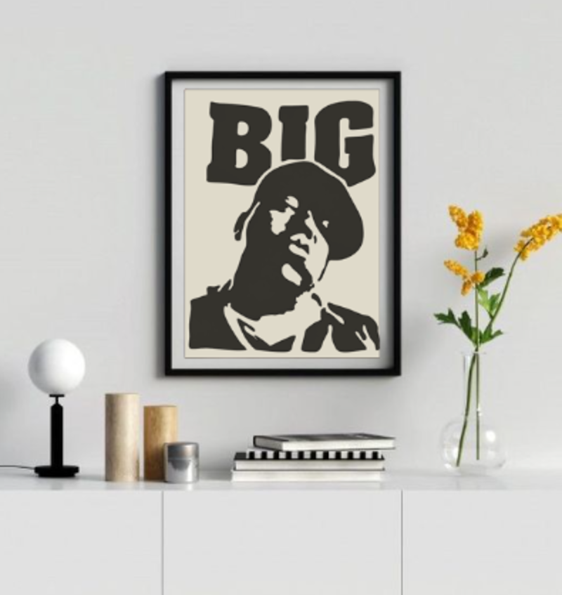 BIGGIE SMALLS WALL ART - THE NOTORIOUS B.I.G.
