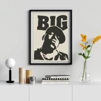 Small BIGGIE SMALLS WALL ART - THE NOTORIOUS B.I.G. 3D Printing 511788