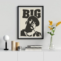 BIGGIE SMALLS WALL ART - THE NOTORIOUS B.I.G. - Thumbnail 1