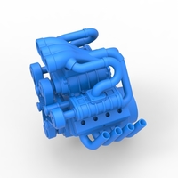 Diecast engine V8 with triple supercharger 1:25 - Thumbnail 2