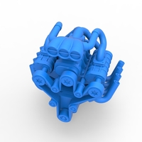 Diecast engine V8 with triple supercharger 1:25 - Thumbnail 5