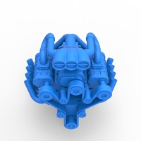 Diecast engine V8 with triple supercharger 1:25 - Thumbnail 7