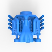 Diecast engine V8 with triple supercharger 1:25 - Thumbnail 8