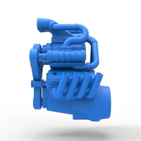 Diecast engine V8 with triple supercharger 1:25 - Thumbnail 9