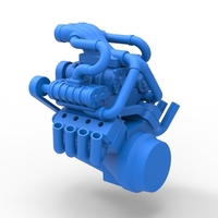 Diecast engine V8 with triple supercharger 1:25 - Thumbnail 11