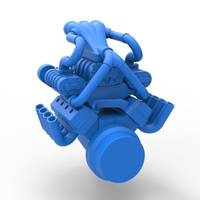 Diecast engine V8 with triple supercharger 1:25 - Thumbnail 12