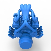 Diecast engine V8 with triple supercharger 1:25 - Thumbnail 14