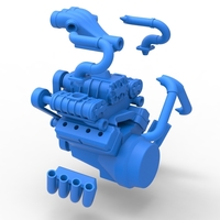 Diecast engine V8 with triple supercharger 1:25 - Thumbnail 18