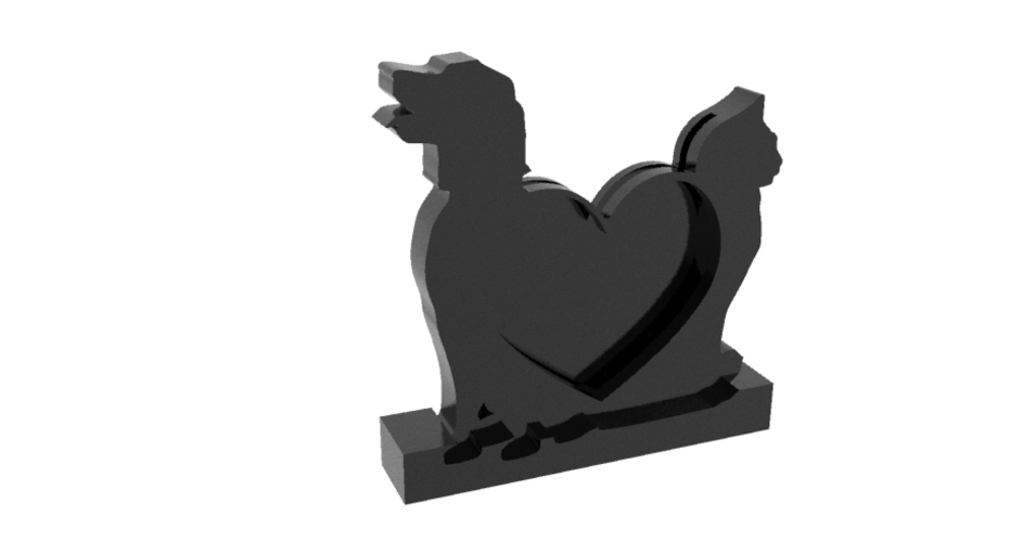 DOG AND CAT PHOTO FRAME 3D Print 511863