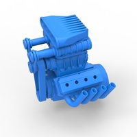 Engine V8 with triple supercharger Version 2 Scale 1:25 - Thumbnail 2