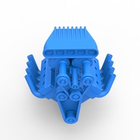 Engine V8 with triple supercharger Version 2 Scale 1:25 - Thumbnail 5