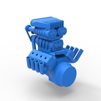 Engine V8 with triple supercharger Version 2 Scale 1:25 - Thumbnail 9