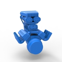 Engine V8 with triple supercharger Version 2 Scale 1:25 - Thumbnail 10