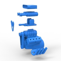 Engine V8 with triple supercharger Version 2 Scale 1:25 - Thumbnail 13