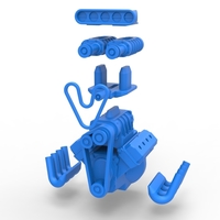 Engine V8 with triple supercharger Version 2 Scale 1:25 - Thumbnail 15