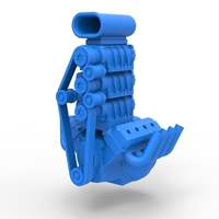 Engine V8 with triple supercharger Version 3 Scale 1:25 - Thumbnail 2