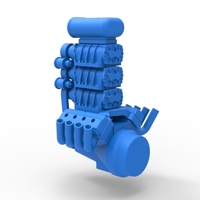 Engine V8 with triple supercharger Version 3 Scale 1:25 - Thumbnail 7