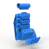 Engine V8 with triple supercharger Version 3 Scale 1:25 - Thumbnail 10