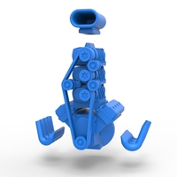 Engine V8 with triple supercharger Version 3 Scale 1:25 - Thumbnail 12