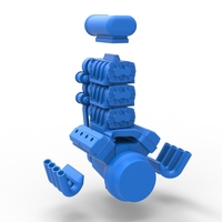 Engine V8 with triple supercharger Version 3 Scale 1:25 - Thumbnail 13