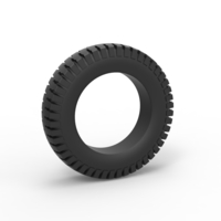 Small Military tire 8 Scale 1:10 3D Printing 511916