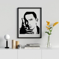 Small EMINEM WALL ART - MARSHALL MATHERS TRIBUTE 3D Printing 511981