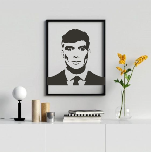 TOMMY SHELBY WALL DECOR - PEAKY BLINDERS FAN ART 3D Print 511984