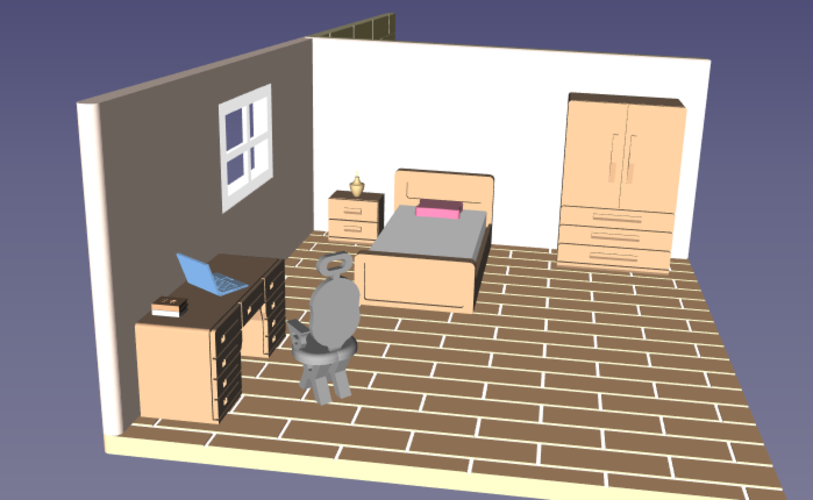 Kitchen, bedroom, Full models 3D Print 512005